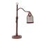 Lalia Home 25&#x22; Red Bronze Vintage Arched Table Lamp with Iron Mesh Shade